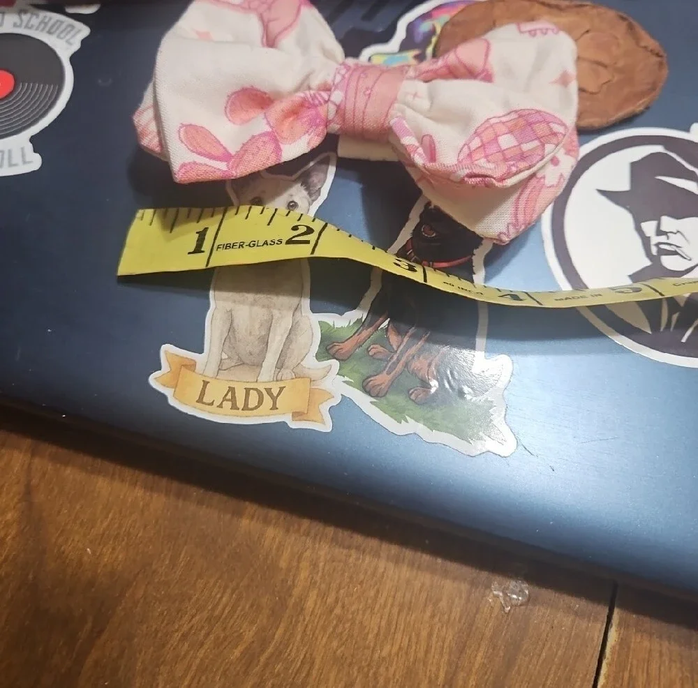 Hand Crafted Pet Collar Bow Tie Cowgirl Accent NEW